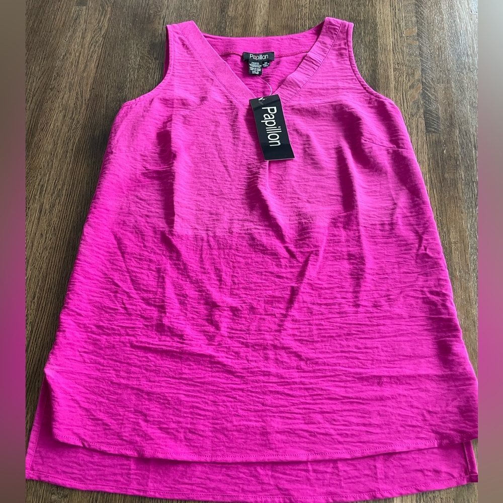 NWT Papillon Tank Top Tunic Pink Ombre Summer - size XS